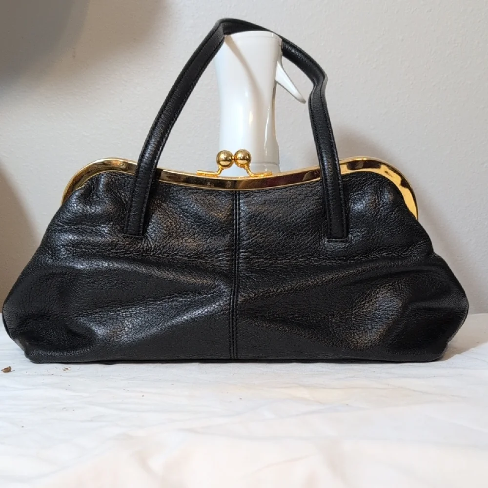 Elegant Black Leather Handbag